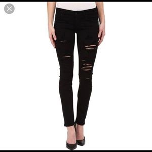 AGOLDE Black Distressed Jeans